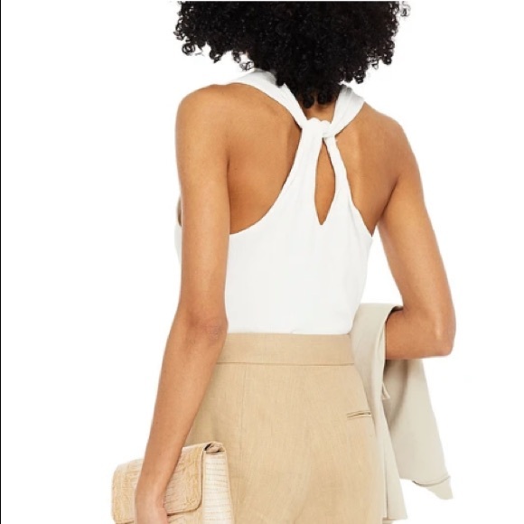 Maje Twisted Back Rib Knit Tank - Picture 2 of 5